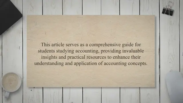 Video thumbnail for Accounting Guide for Students