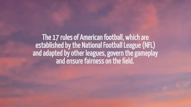 Video thumbnail for What Are The 17 Rules Of American Football