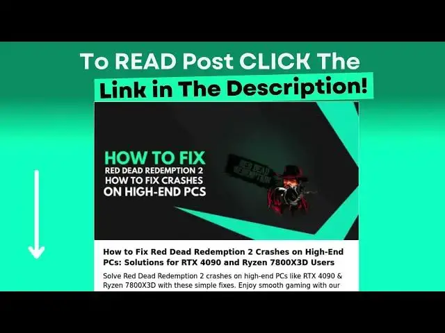 Video thumbnail for How to Fix Red Dead Redemption 2 Crashes on  RTX 4090 and Ryzen 7800X3D Users