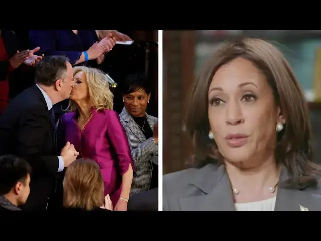 Video thumbnail for Kamala Harris Responds To Jill Biden Kissing Her Husband - This Is Insane