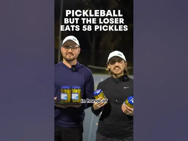 Video thumbnail for Pickleball but the Loser Eats 58 Pickles