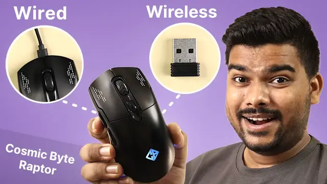 Video thumbnail for Wired & Wireless Dual Mode Mouse Under ₹1000 | Cosmic Byte Raptor Review