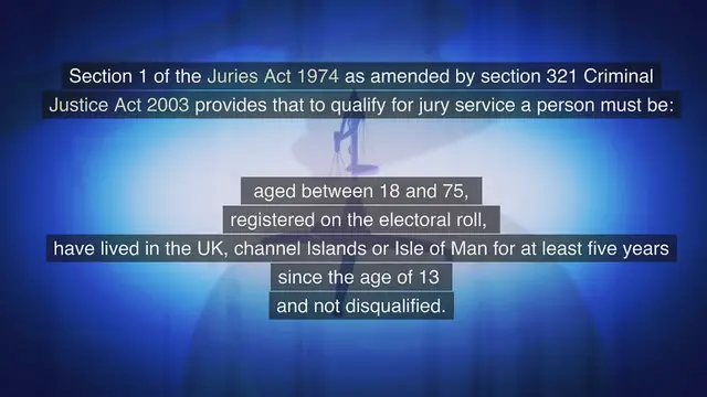 Video thumbnail for English legal system - Jury qualification