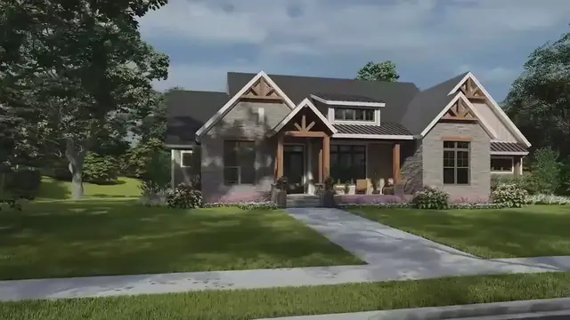 Video thumbnail for One Story House Plans with Vaulted Ceilings Video