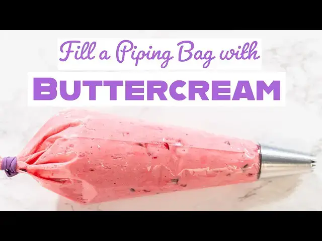 'Video thumbnail for How I Transfer Buttercream Frosting to a Piping Bag Without the Mess'