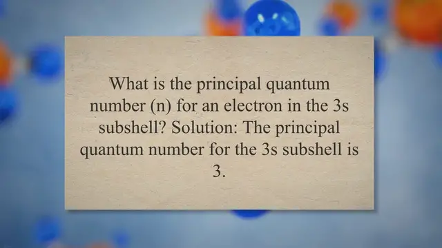 Video thumbnail for Quantum numbers problems and solutions