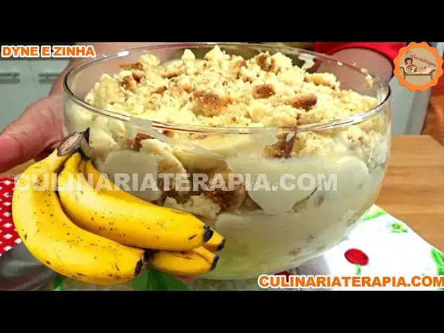 Video thumbnail for PAVÊ PUDIM CREMOSO DE BANANA - SOBREMESA AMERICANA FÁCIL - BANANA PUDDING