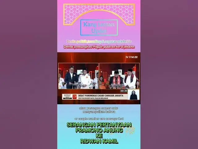 Video thumbnail for #news #beritaterkini #politics #public #debat #pilgub #updets #shorts