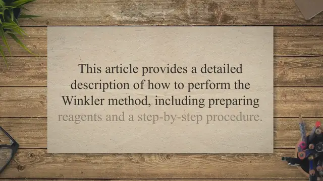 Video thumbnail for How to Measure Dissolved Oxygen Using the Winkler Method