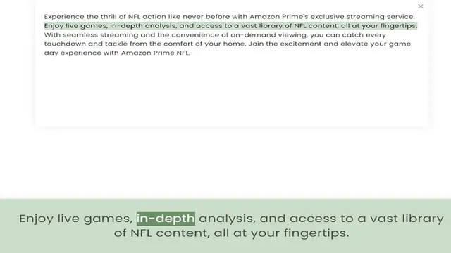 Video thumbnail for Enjoy live games, in-depth analysis, and access to a vast library of NFL content, all at your fingertips. With seamless streaming and the convenience of on-demand viewing, you can catch every touchdown and tackle from the comfort of your