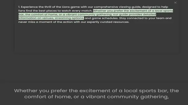 Video thumbnail for fans find the best places to watch every match. Whether you prefer the excitement of a local sports bar, the comfort of home, or a vibrant community gathering, our guide provides detailed information on venues, streaming options, and game