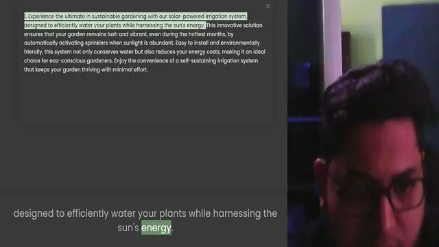 Video thumbnail for designed to efficiently water your plants while harnessing the sun's energy. This innovative solution ensures that your garden remains lush and vibrant, even during the hottest months, by automatically activating sprinklers when sunlight