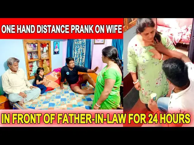 Video thumbnail for ONE HAND DISTANCE PRANK ON WIFE FOR 24 HOURS IN FRONT OF FATHER-IN-LAW || PRANK GONE WRONG #prank