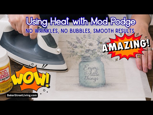 Video thumbnail for Mod Podge Heat Method Tutorial | How to Apply Images Without Wrinkles or Bubble