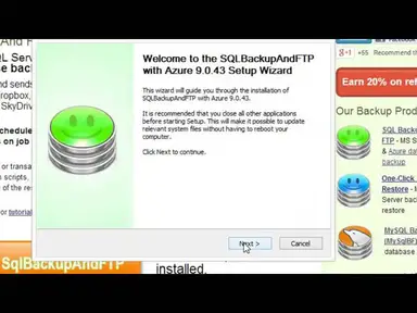 'Video thumbnail for SQLBackupAndFTP part 1 - Setup the Tool | Essential SQL'