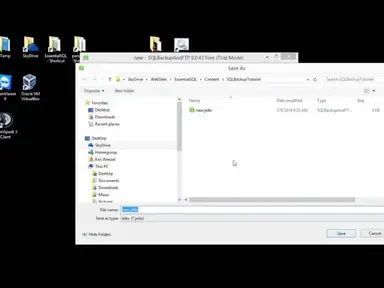 'Video thumbnail for SQLBackupAndFTP part 4 - Setup A Full Nightly Backup to SkyDrive | Essential SQL'