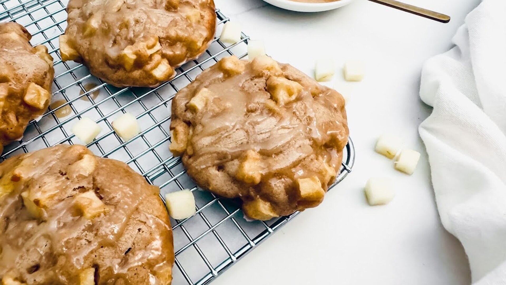 Video thumbnail for Maple-Glazed Air Fryer Apple Fritter Recipe