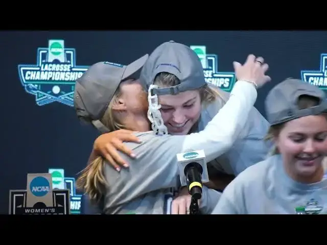 'Video thumbnail for UNC women's lacrosse postgame press conference after winning the national championship #UNC'