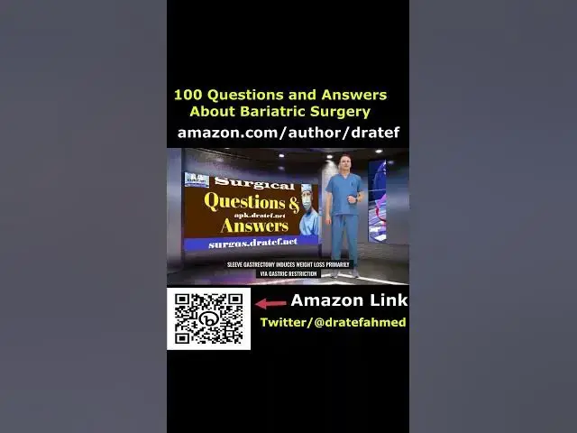 Video thumbnail for 100 questions and answers about bariatric surgery book by dratef ahmed #shorts 35#surgery #bariatric