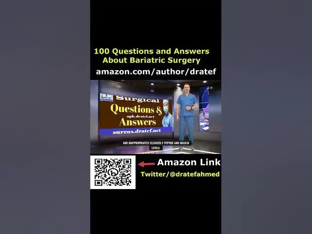 Video thumbnail for 100 questions and answers about bariatric surgery book by dratef ahmed #shorts 24#surgery #bariatric