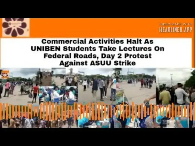 Video thumbnail for Activities Halt As UNIBEN Students Take Lectures On Federal Roads, Day 2 Protest Against ASUU Strike