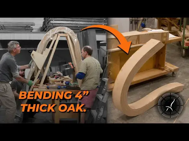 Video thumbnail for Bending 4' thick Laminations in Oak: The Tango Hall Table: