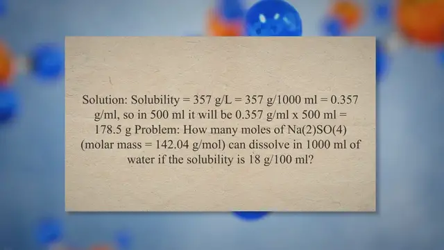 Video thumbnail for Sample problems salt solubility