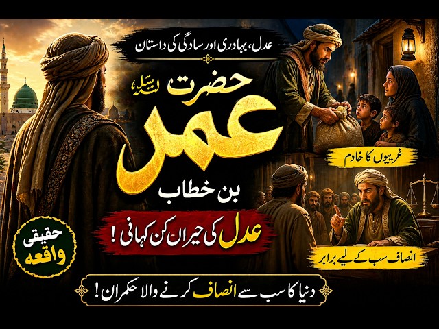 Video thumbnail for حضرت عمرؓ کی ایمان افروز کہانی | حضرت عمر فاروقؓ کی زندگی کا سبق آموز واقعہ