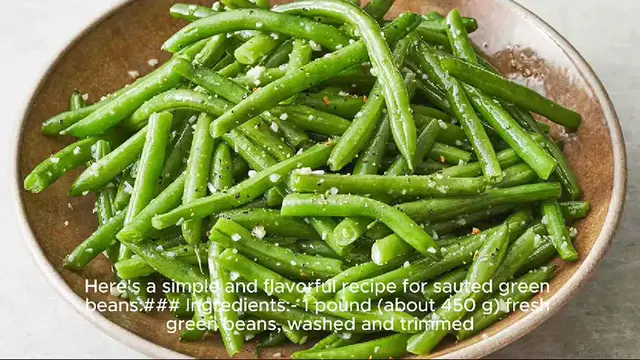Video thumbnail for green beans recipe