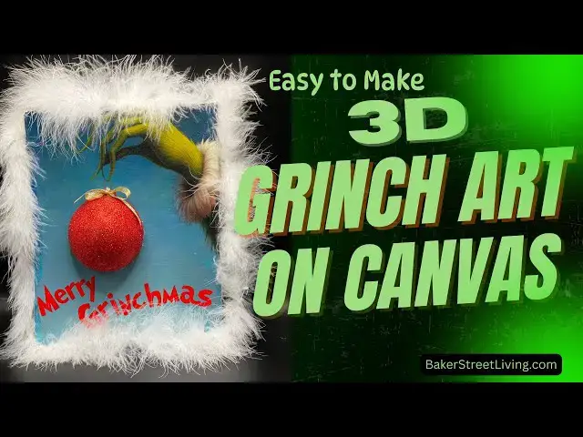 'Video thumbnail for easy to Make 3D DIY Grinch Art on Camvas'