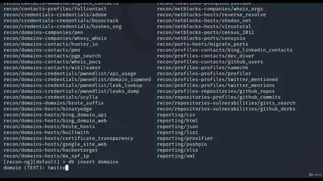 Video thumbnail for Recon ng tool:  Discovering Email Accounts | Ethical Hacking