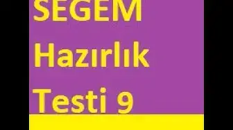 Video thumbnail for SEGEM Hazırlık Testi 9 SEGEM , Sigorta Teknik Personel Yeterlilik Sınavı
