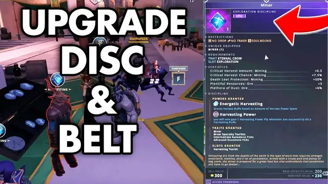 Video thumbnail for Crowfall How To Upgrade Discipline, Belts, and Toolkits