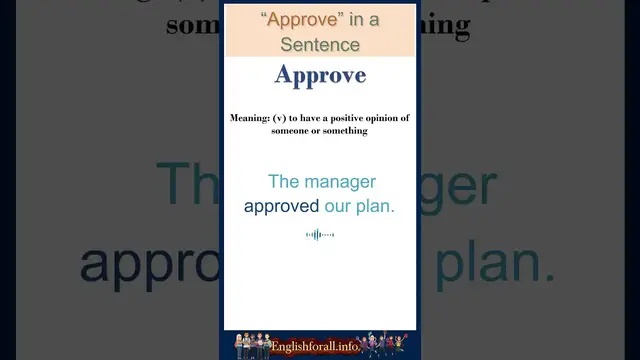 Video thumbnail for Approve meaning | Approve in a Sentence | Most common words in English #shorts