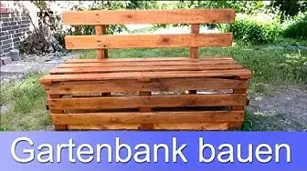 Video thumbnail for Gartenbank aus Paletten günstig selber bauen