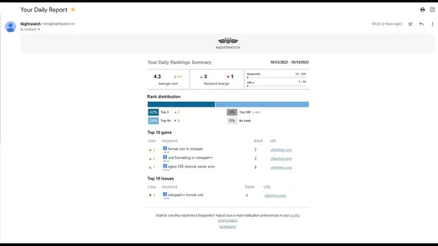 Video thumbnail for NightwatchSEO walkthrough: track keywords ranking and get a free website audit!