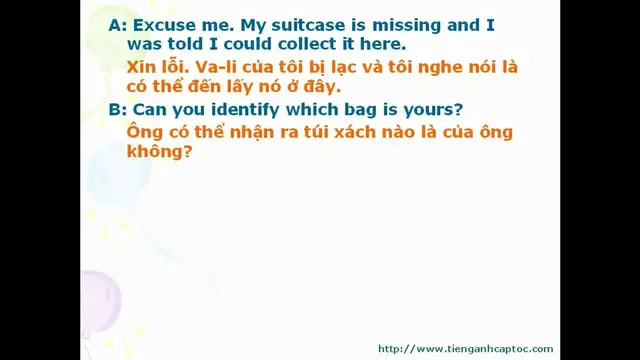 Video thumbnail for English For Tourists Unit 03 Dialogue 002