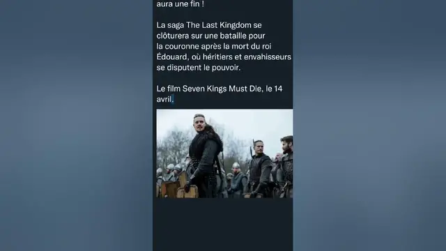 'Video thumbnail for L’histoire d’Uhtred de Bebbanburg aura une fin ! le 14 avril.'