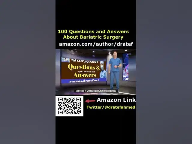 Video thumbnail for 100 questions and answers about bariatric surgery book by dratef ahmed #shorts 25#surgery #bariatric