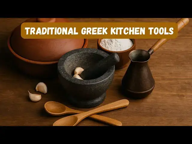 Video thumbnail for Traditional Greek Kitchen Tools: Mortar, Briki, Gastra