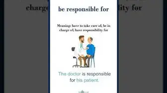 Video thumbnail for "Be responsible for" meaning | "be responsible for" in a sentence | Common English Idioms #shorts