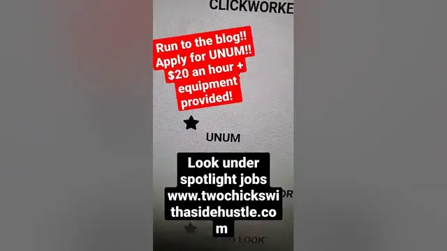 Video thumbnail for Run to the blog! Look under spotlight jobs. Unum hiring!! $20 an hour + equipment provided!