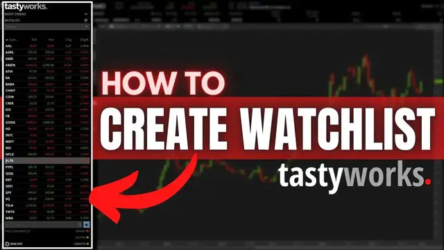 'Video thumbnail for How to Create and Customize a Watchlist on Tastyworks'
