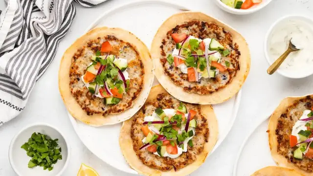 Video thumbnail for Smashed Chicken Gyro Tacos Recipe