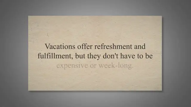 'Video thumbnail for Create a life you don’t need a vacation from work'