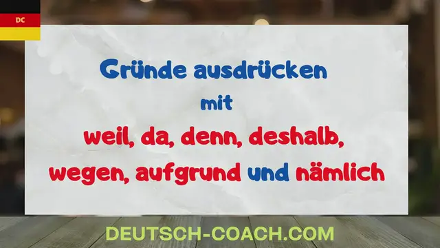 'Video thumbnail for weil, da, denn, deshalb, wegen, aufgrund und nämlich'