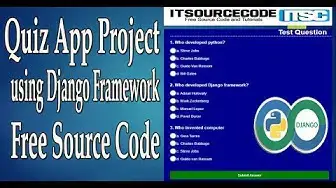 Video thumbnail for Quiz App Project using Django Framework with Source Code Free Download 2021 | Django Projects