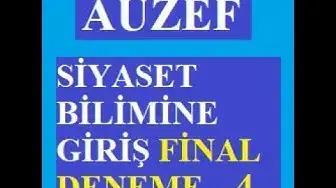 Video thumbnail for Siyaset Bilimine Giriş Sınavı deneme Sınavı 4