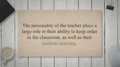 'Video thumbnail for Is The Personality of Teachers Important in Classroom Management?'