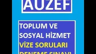 Video thumbnail for Toplum ve Sosyal Hizmet Vize Soruları
